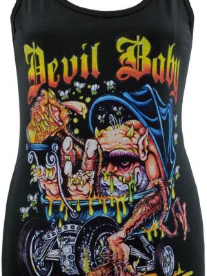 Johnny Ace Devil Baby Ladies Black Tank Top
