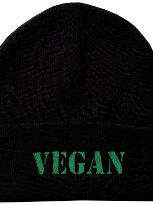 Vegan Stencil Beanie Hat