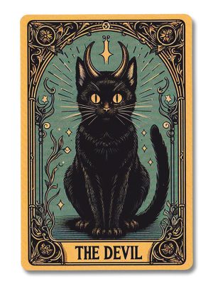 Cat Tarot Card Sticker