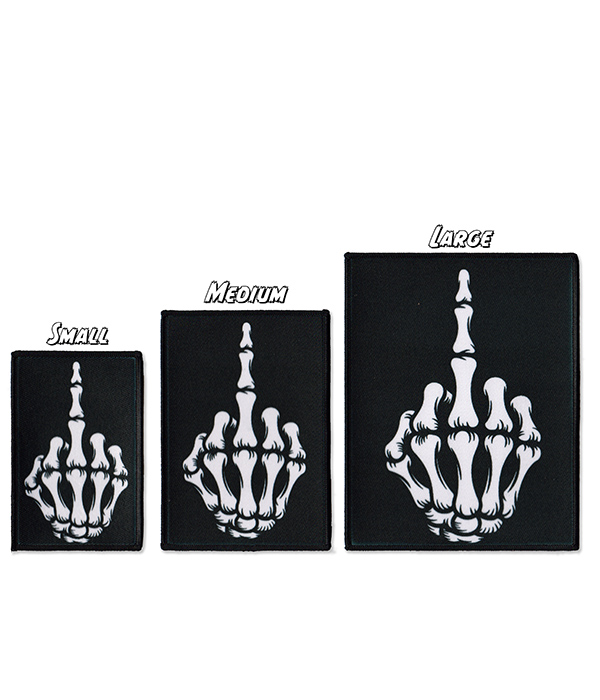 Middle Finger Skeleton Patch - Image 2