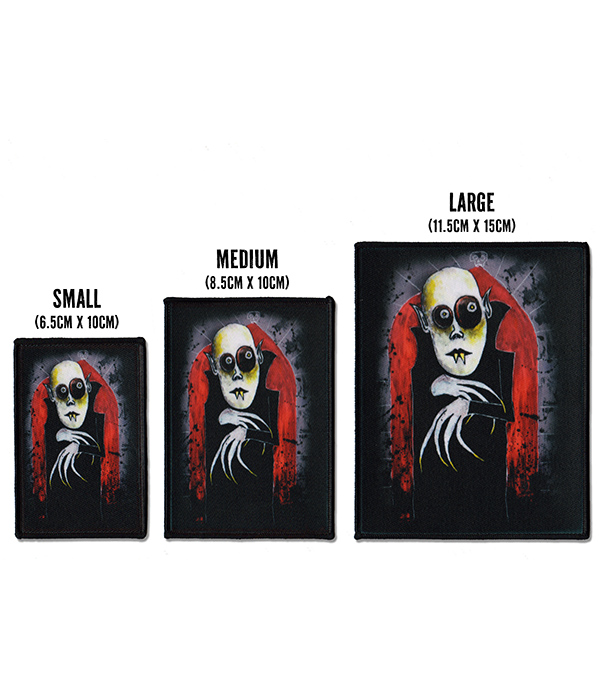 Nosferatu Gothic Horror Sew-On Patch – Artwork by Paul Raggity - Image 2
