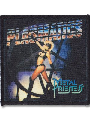 Plasmatics Metal Priestess sew-on patch featuring Wendy O. Williams in her iconic futuristic punk look.