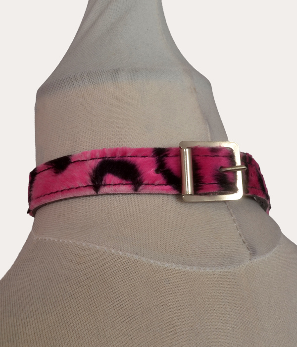 Pink Leopard print O-Ring Collar - Image 3