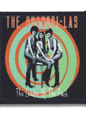 Sew on patch featuring The Shangri-Las Leader of the Pack artwork with a retro target background.