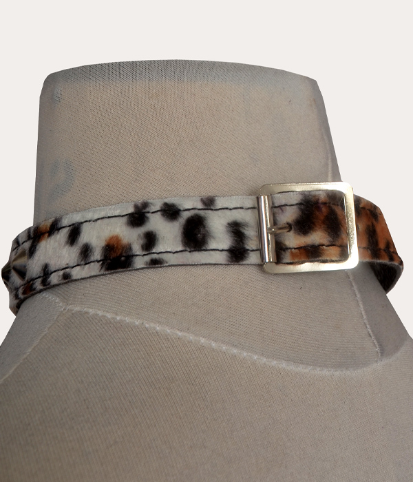 Studded Leopard print Collar - Image 2