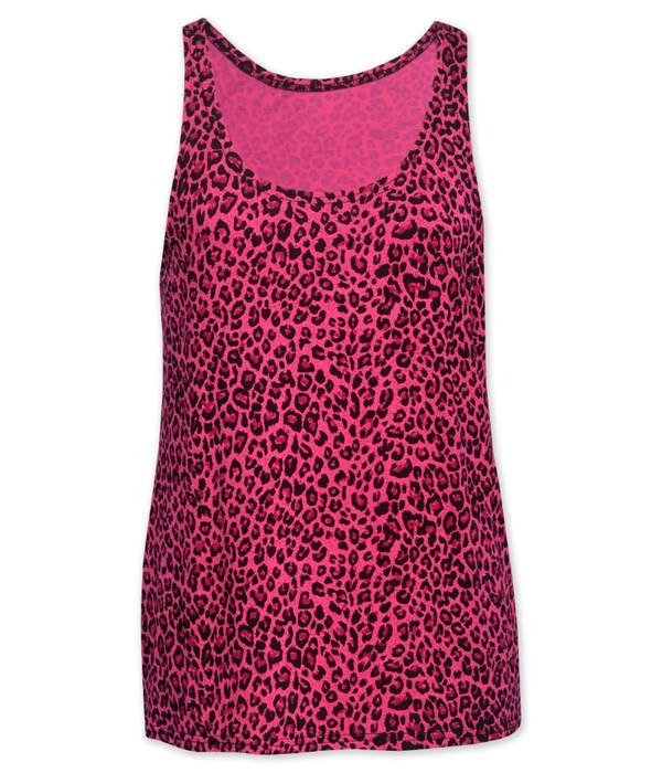 Women's Pink Leopard print Tank Top - Image 3