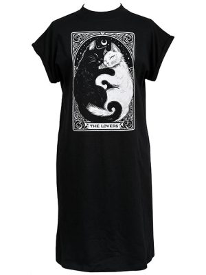 The Lovers Tarot T-shirt Dress