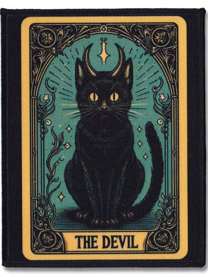 Cat Tarot Card Gothic Patch