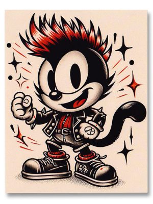 Felix the Cat Punk Sticker