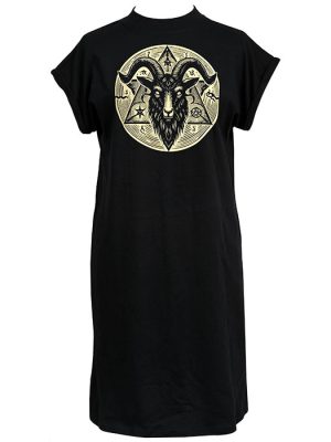 Gothic Goat T-Shirt Dress