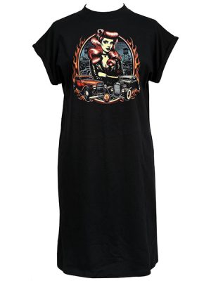 Women's Rockabilly Pin-up T-shirt Dress