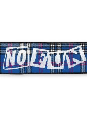 No Fun Blue Tartan Patch