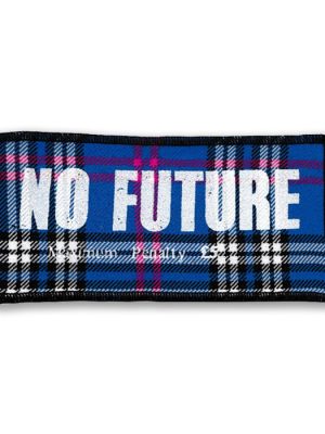 No Future Blue Tartan Patch