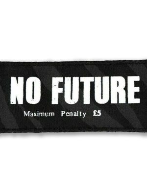 No Future Grey Zebra Patch