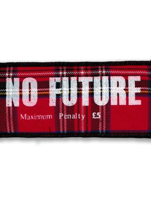 No Future Red Tartan Patch