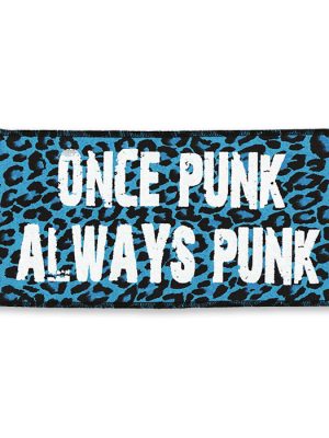 Blue Leopard Punk Patch