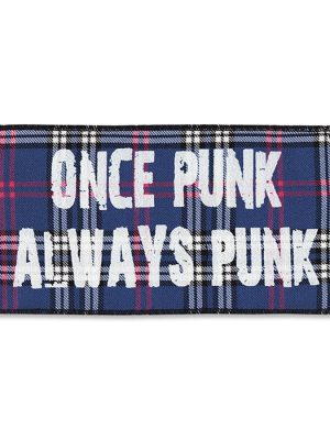 Blue Tartan Punk Patch