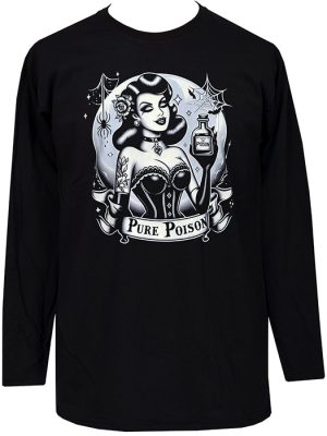 Men's Gothic Pin-up Long Sleeve Top