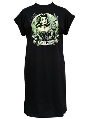 Women's Gothic Pin-up T-shirt Dress