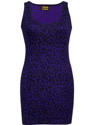 Purple Leopard Mini Dress