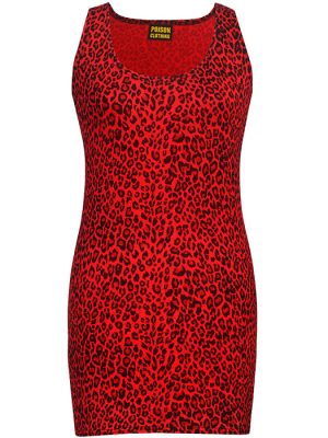 Red Leopard Mini Dress