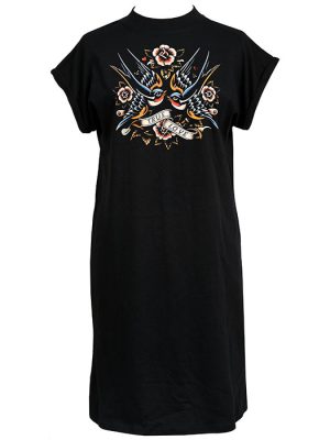 Women's Rockabilly Tattoo T-shirt Dress
