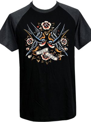 Men's Rockabilly Tattoo Raglan T-Shirt